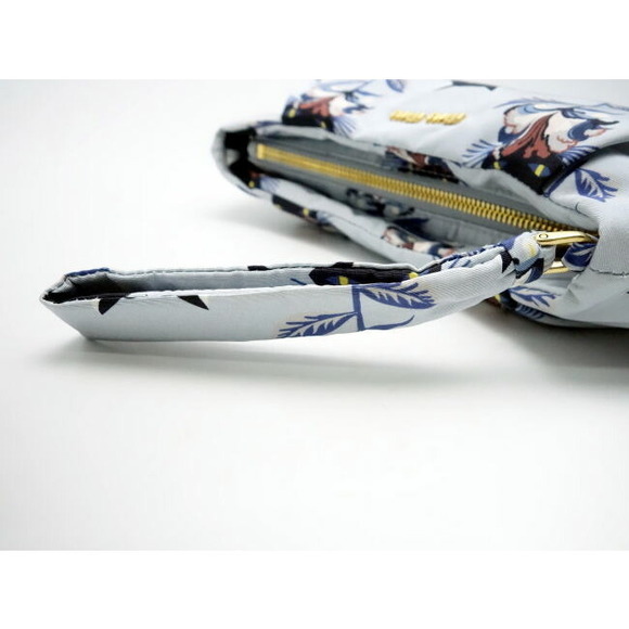 Miu Miu Pouch Cat Pattern Light Blue Multi - Picture 5 of 7